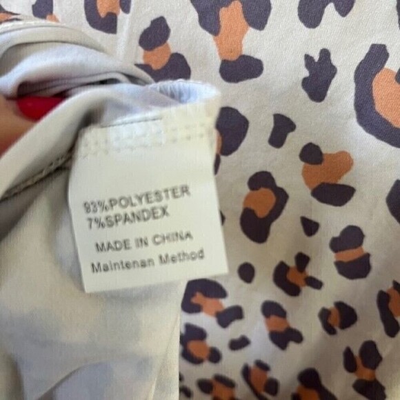 Merokeety Boutique NWT Tie Front Leopard Print Midi Dress Size XL - Picture 7 of 7